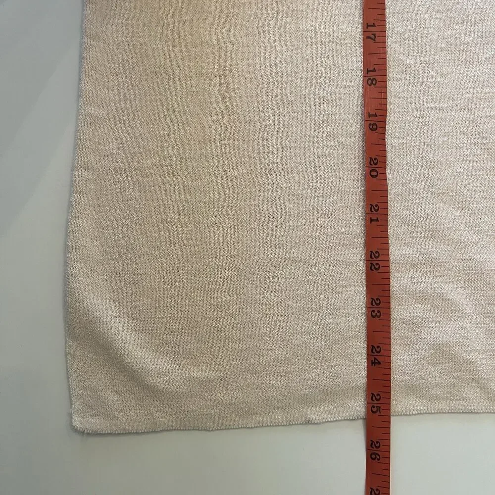 The White Company Linen Blend Sweater Women M Lightweight Coastal Relaxed Dolman